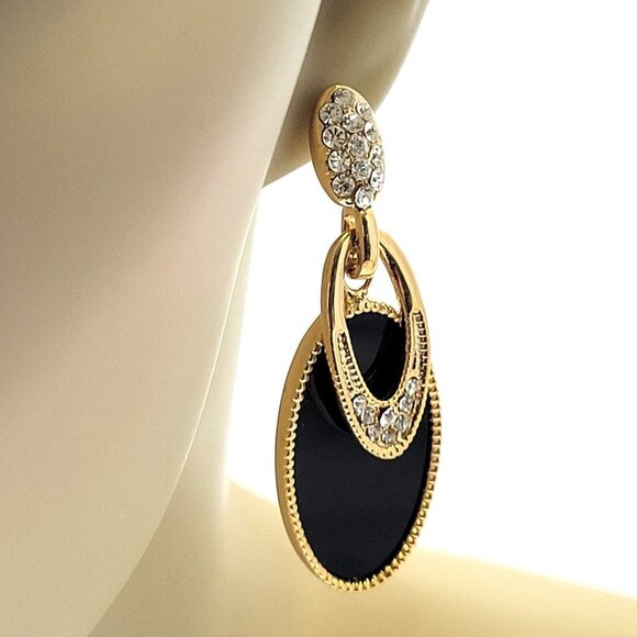 Black and Gold Earrings - Picture 12 of 16